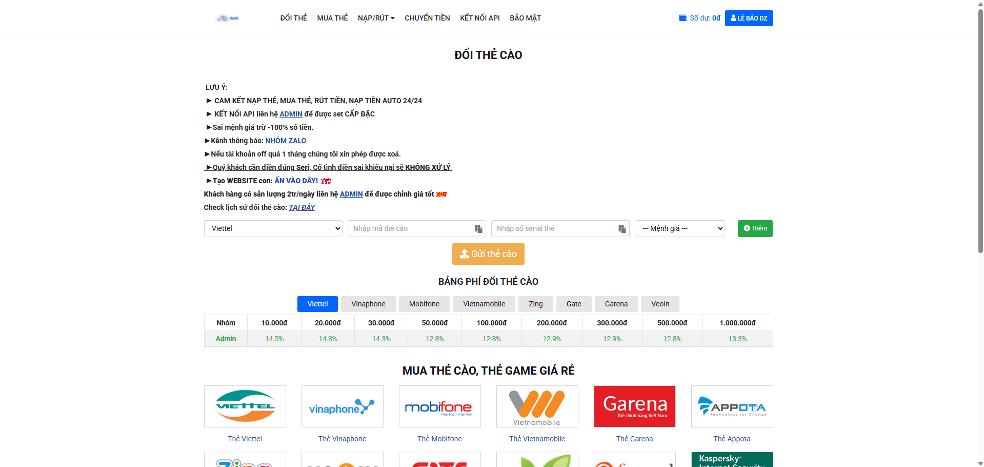 Code gạch thẻ bản mới siêu ngon