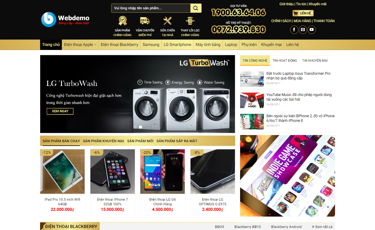 Code wordpress bán điện thoại, điện máy đẹp