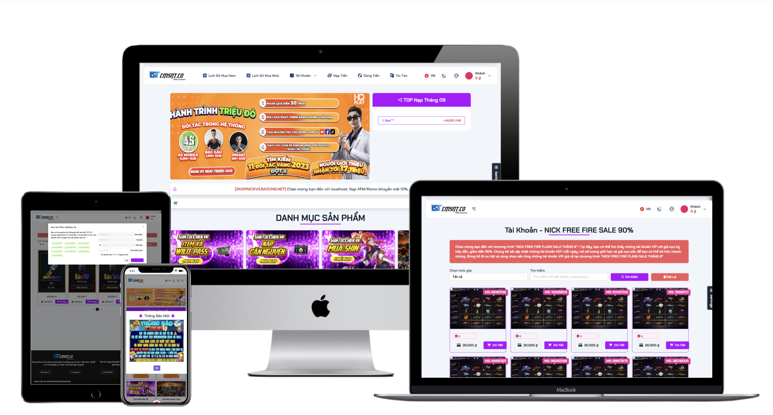 Shop Acc V3 - CMSNT Version 6136  Full Crack